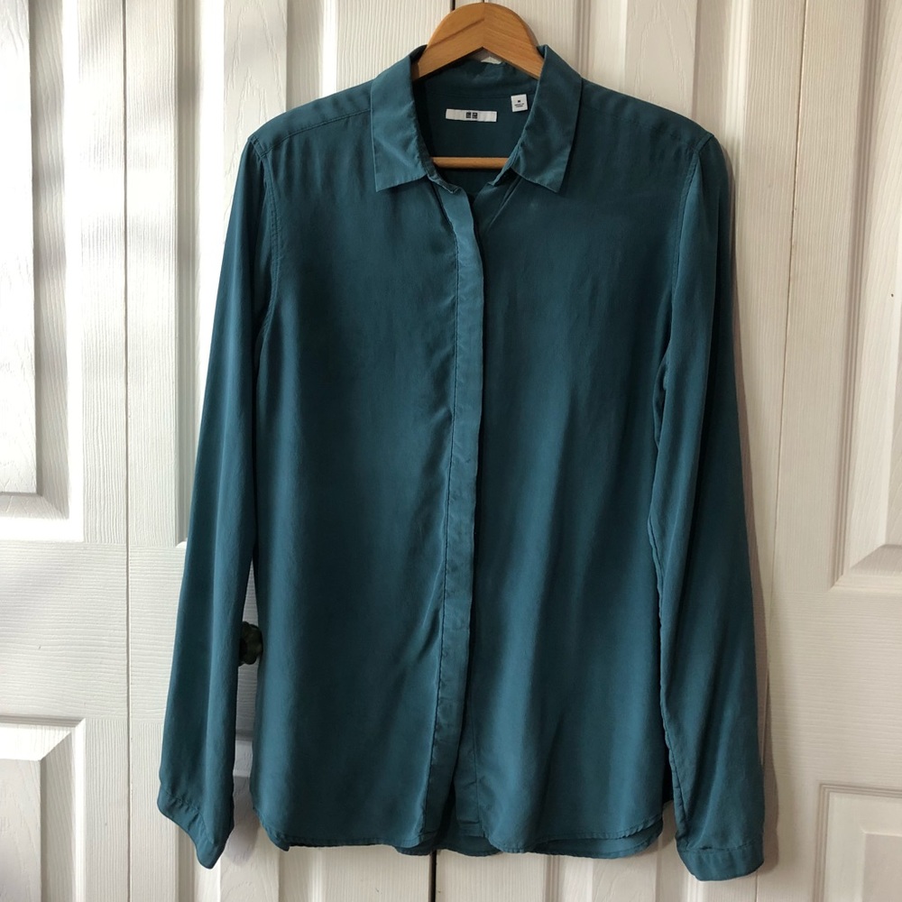 Silk button down